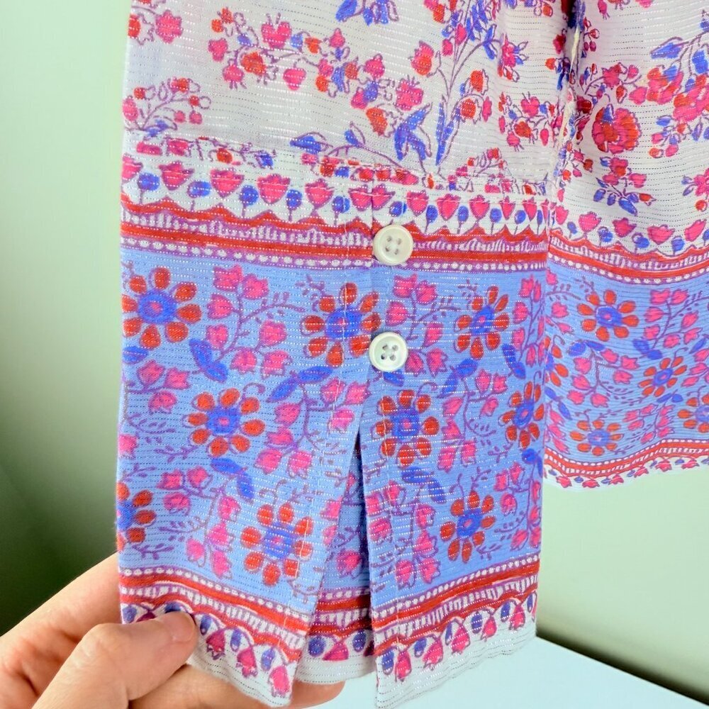 NWOT J.Crew Boho Border Print Cotton Tunic Blouse – Women’s Small - Picture 5 of 11
